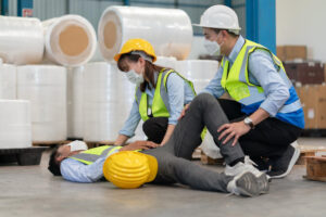 emergeency first aid worker