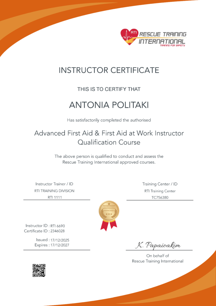 RTI Instructor Certificate